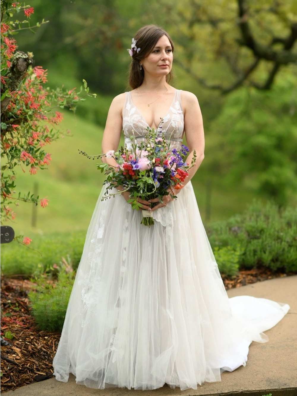 Willowby 50704 Galatea Plunging Neckline Wedding Dress - Picture 5 of 6